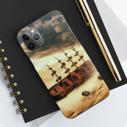 "Lost at Sea: Stranded On A Stormy Desert Island" - The Alien Tough Phone Cases