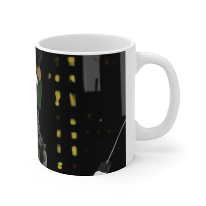 "Stranded in Mystery City" - The Alien Taza de cerámica 11 oz