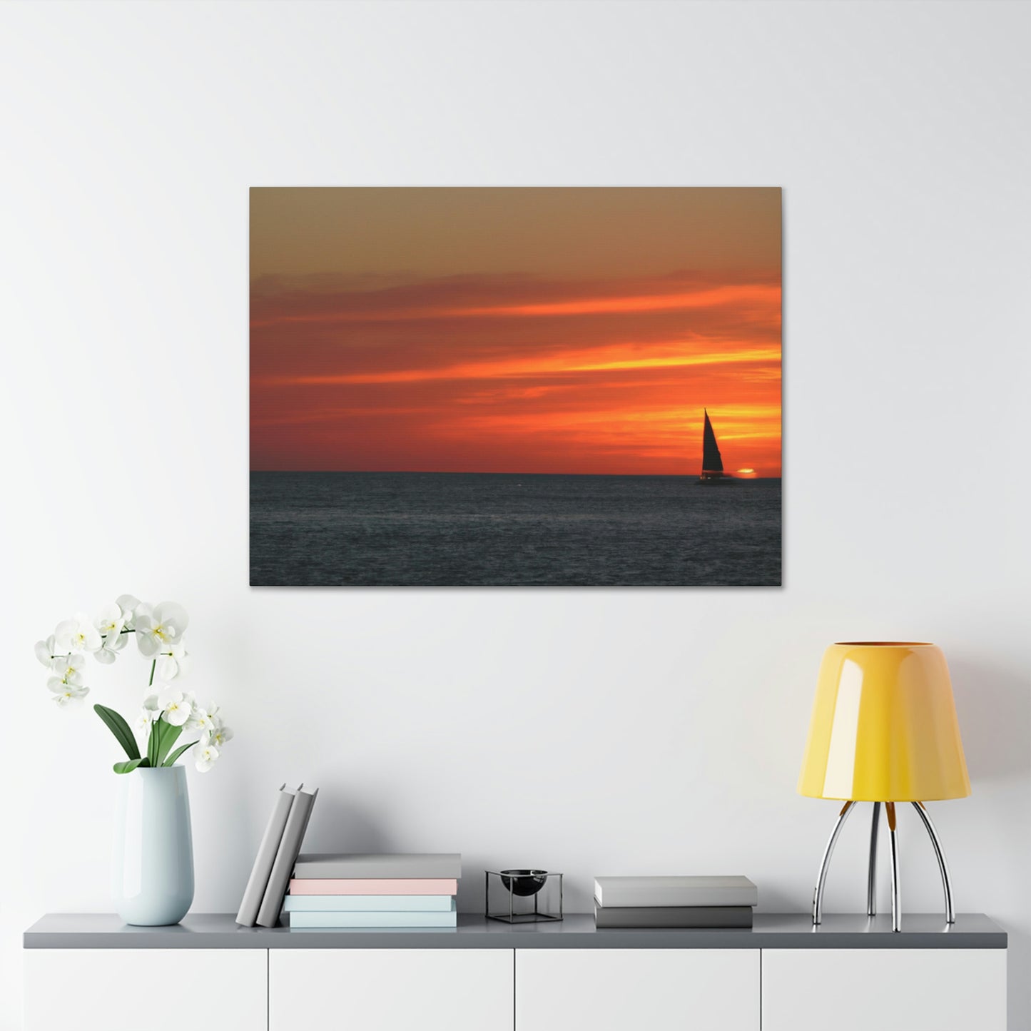 "Serene Sails: A Peaceful Sunset" - The Alien Canva