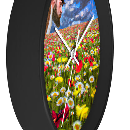 "Un maravilloso recorrido por el esplendor floral" - El reloj de pared alienígena