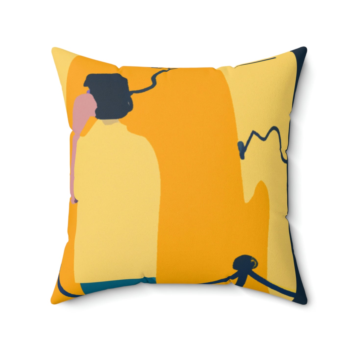 "Flucht vor dem Museumsmonster" - Das Alien Square Pillow