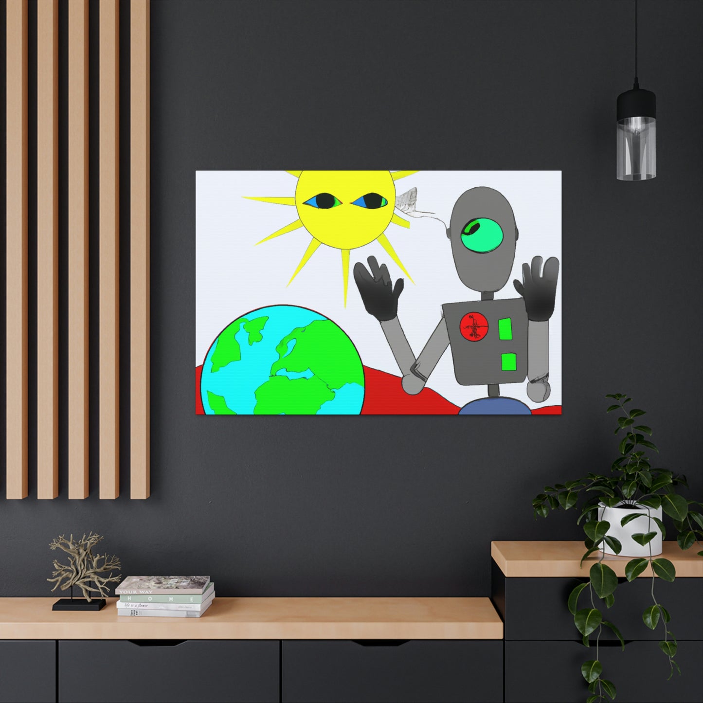 "Robot Defender: The Alien Invasion of Earth" - The Alien Canva