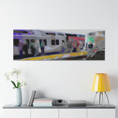 "Harboring the Hustle: Capturing the Vibrancy of the Train Station" - Canvas