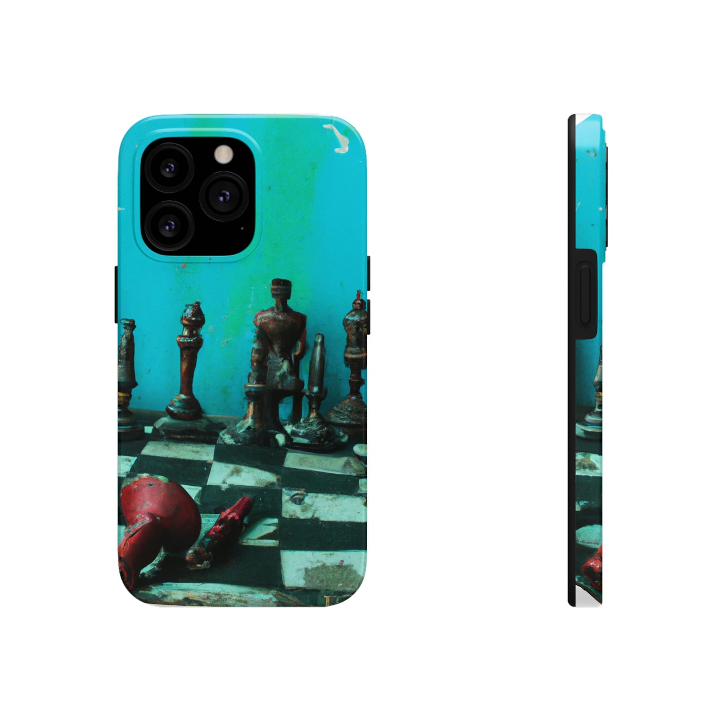 "A Forgotten Chess Set: Ready for a New Match" - The Alien Tough Phone Cases