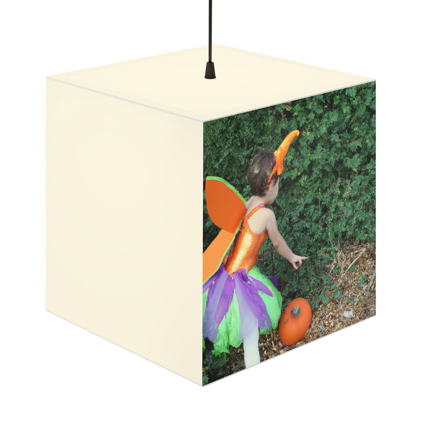 "Pixie's Pumpkin Patch Quest" - The Alien Light Cube Lamp