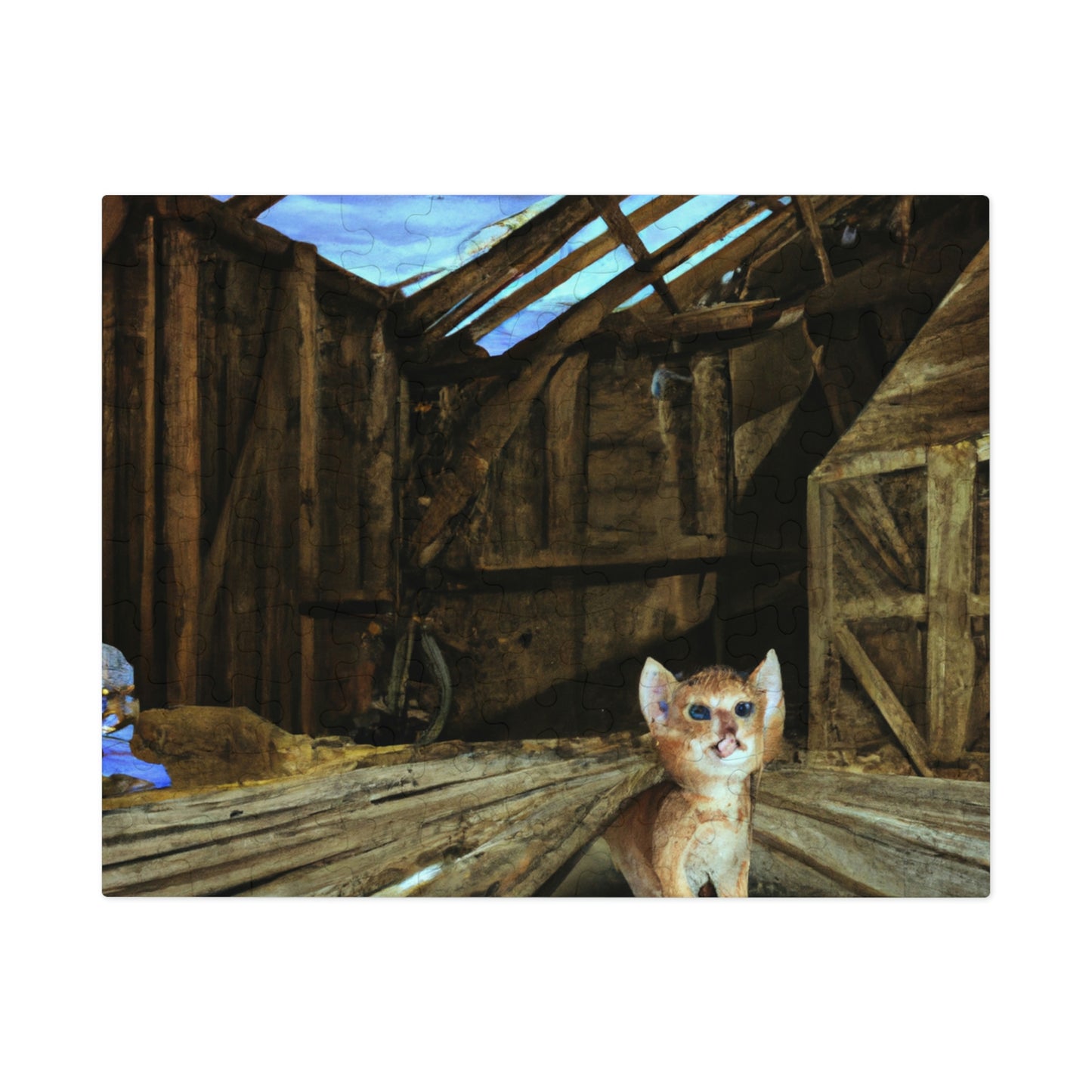 "Kitten in the Barn: A Lost Tale of Love and Courage" - The Alien Jigsaw Puzzle