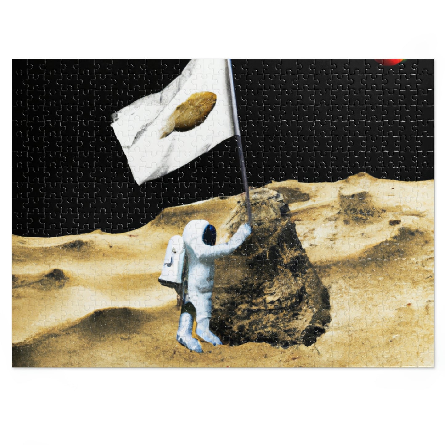 "Claiming Space: The Astronaut's Asteroid Flag Planting" - The Alien Jigsaw Puzzle