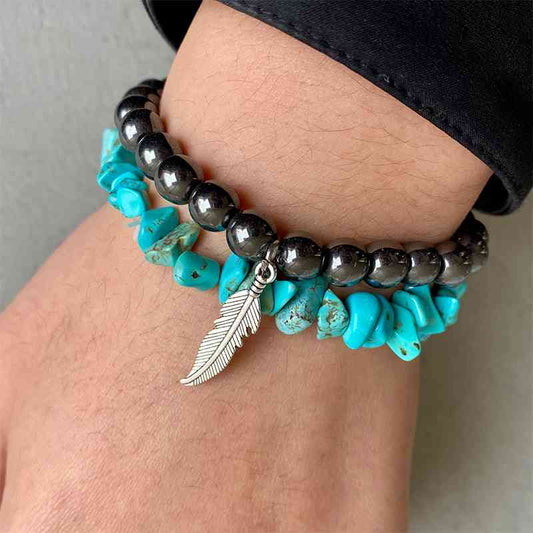 Pulsera de aleación turquesa