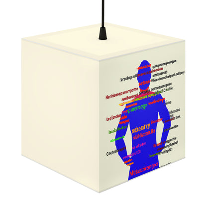 "The Superheroic Word Art Portrait" - The Alien Light Cube Lamp