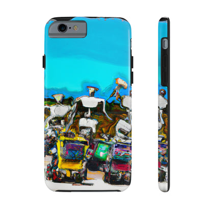 Robot Rolling Rhythms - Die Alien Tough Phone Cases