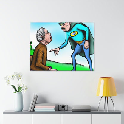 The Mysterious Stranger and the Retired Superhero - The Alien Canva