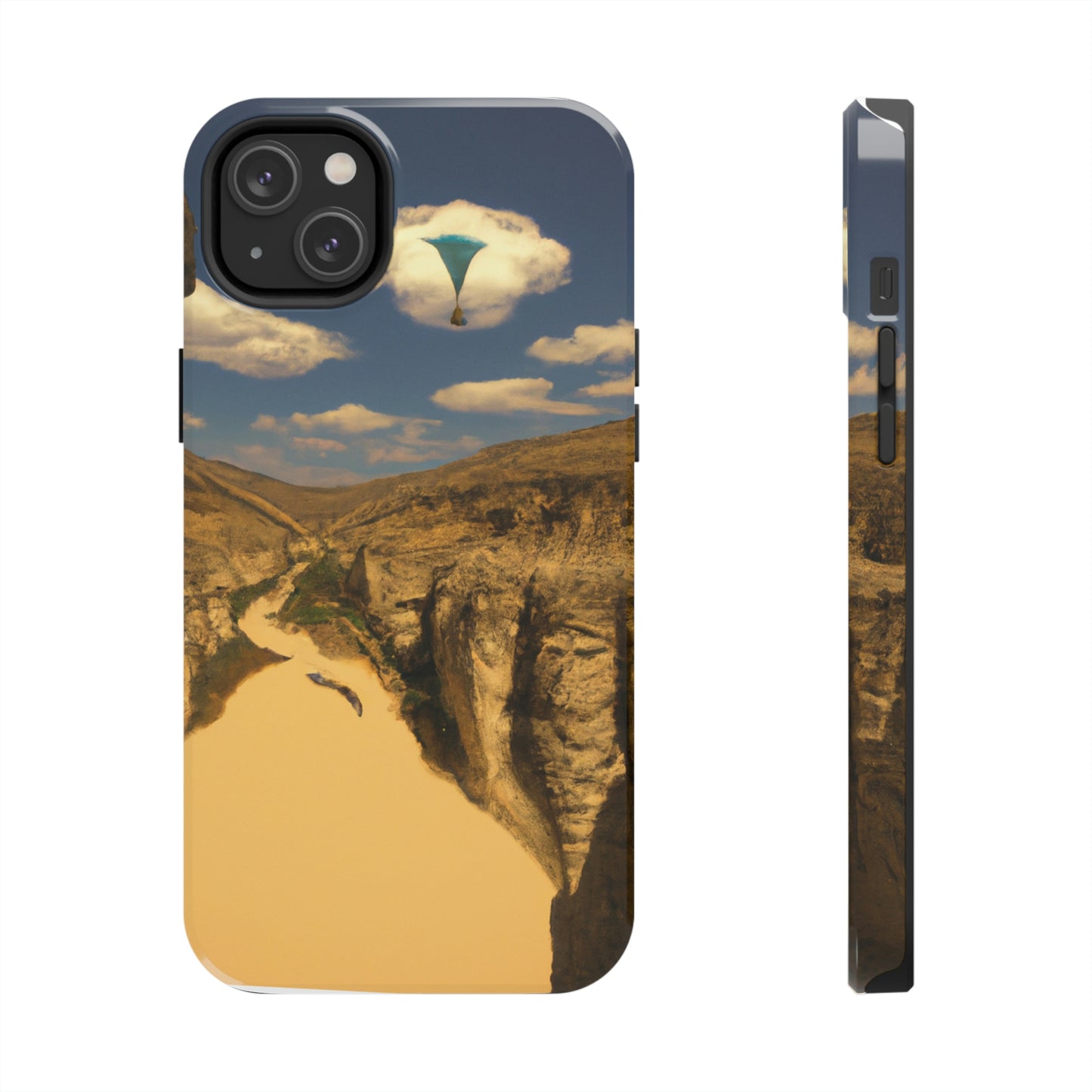 "Feline Flight Over the Grand Gulch" - Die Alien Tough Phone Cases