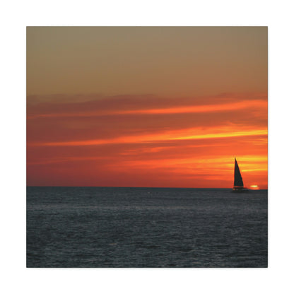 "Serene Sails: A Peaceful Sunset" - The Alien Canva