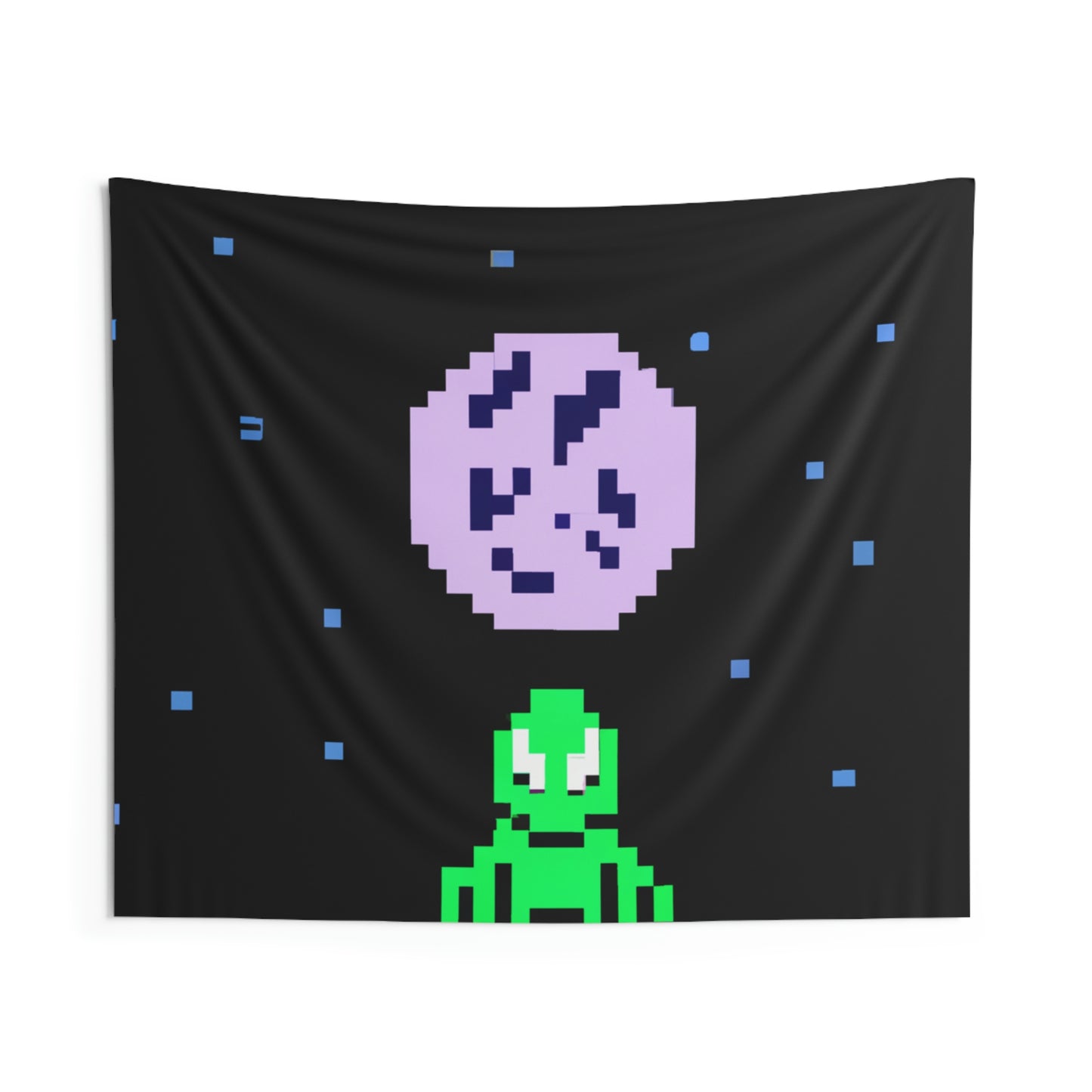 "Lonely Witness of the Night Sky" - The Alien Wall Tapestries Pixel Art