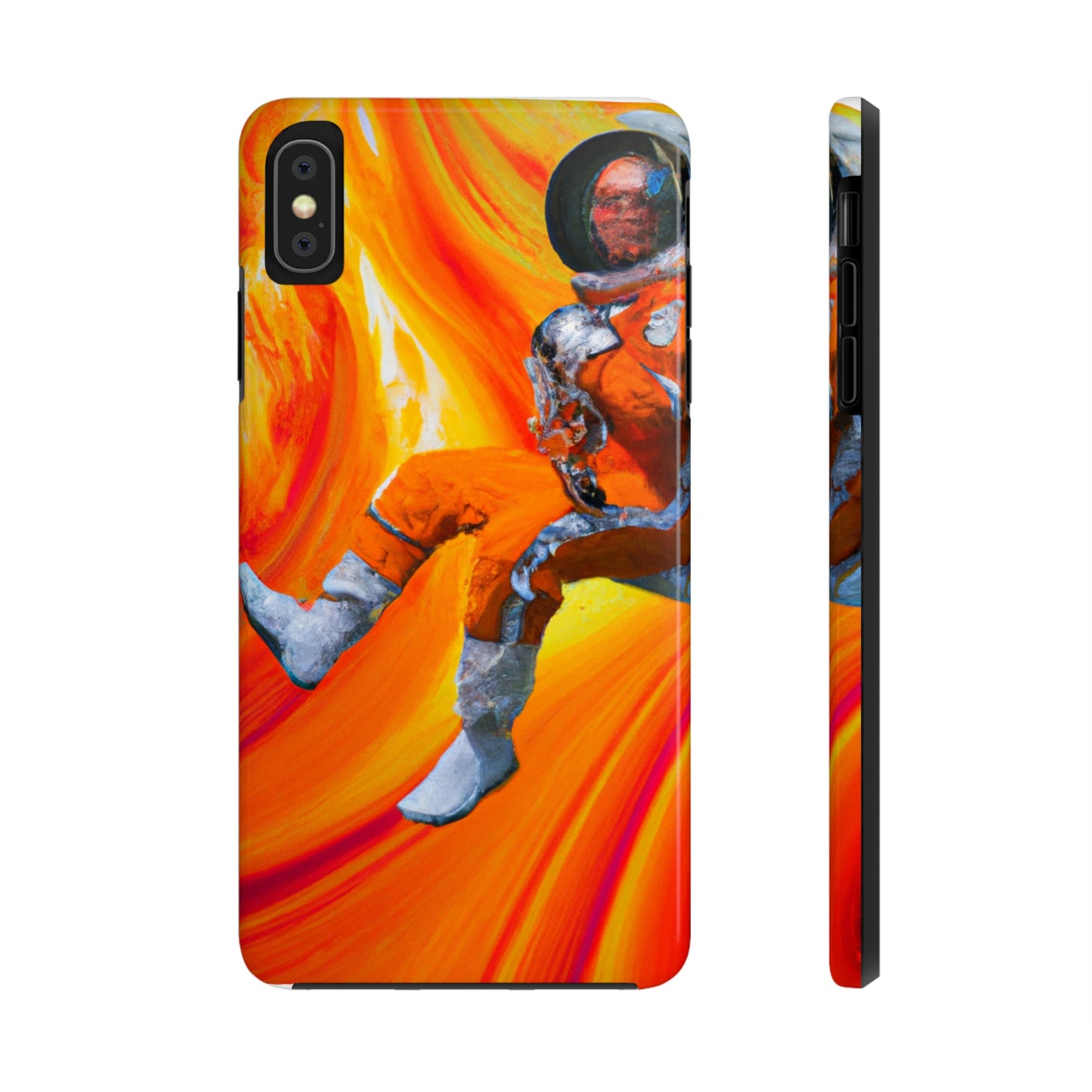 "Journeying in the Burning Orange Galaxy" - The Alien Tough Phone Cases