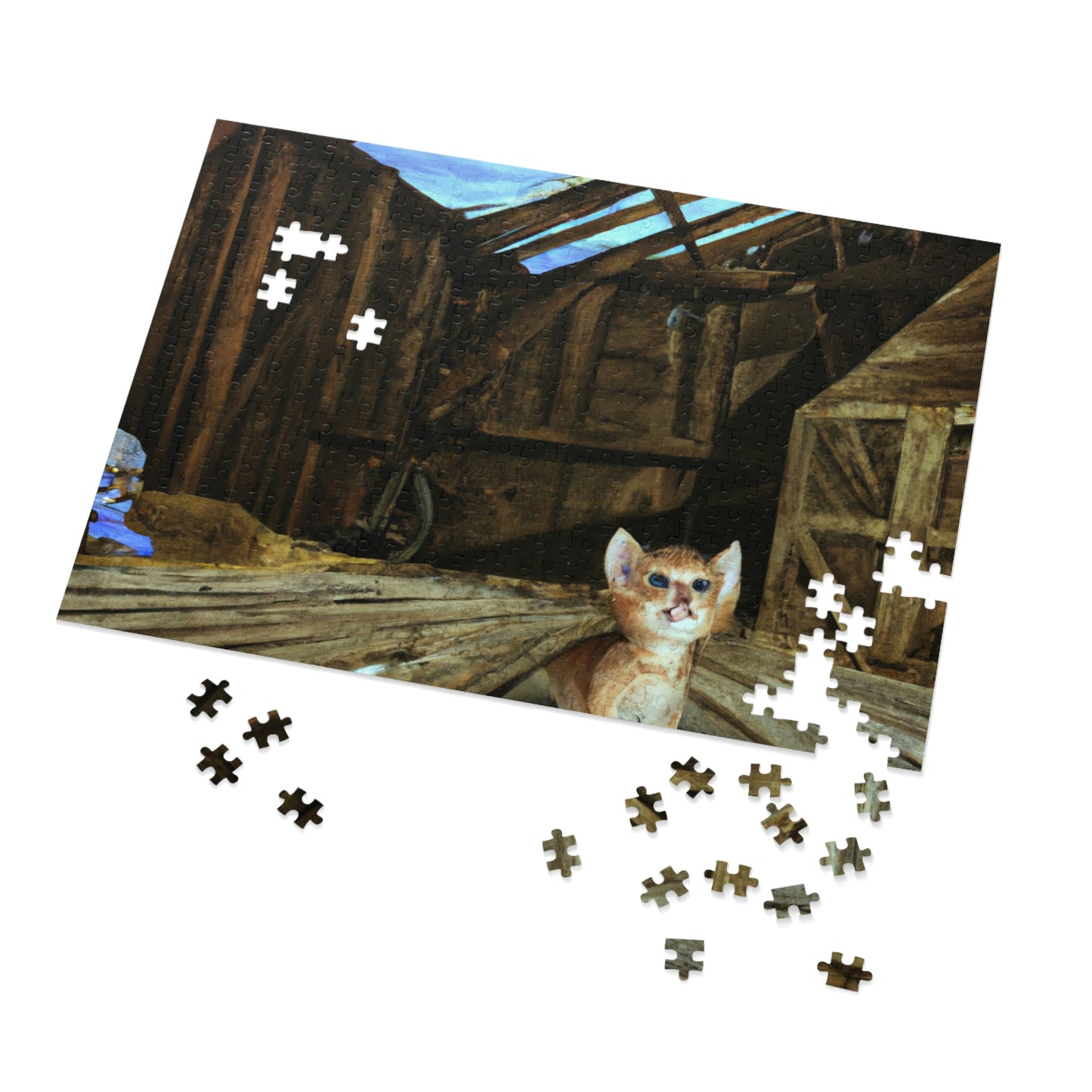 "Kitten in the Barn: A Lost Tale of Love and Courage" - The Alien Jigsaw Puzzle