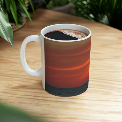 "Serene Sails: A Peaceful Sunset" - The Alien Ceramic Mug 11 oz