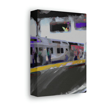 "Harboring the Hustle: Capturing the Vibrancy of the Train Station" - Canvas