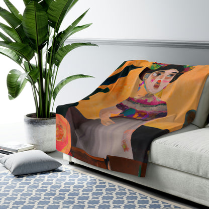 "A Child's Unexpected Enchanted Journey" - The Alien Sherpa Fleece Blanket