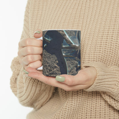 "Glimmer of Broken Glass" - The Alien Ceramic Mug 11 oz