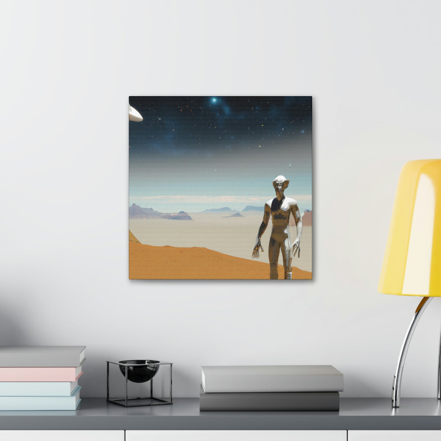 "Auf der Suche nach einem neuen Zuhause: Die Reise des einsamen Aliens" - The Alien Canva