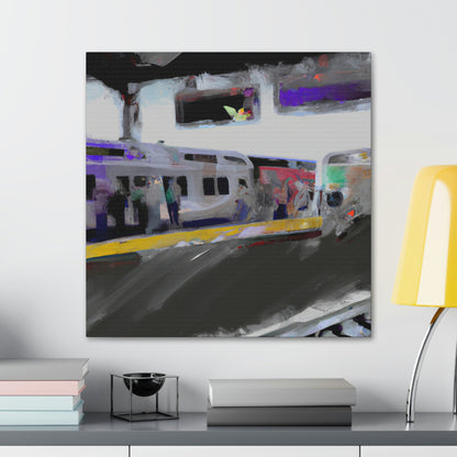 "Harboring the Hustle: Capturing the Vibrancy of the Train Station" - Canvas