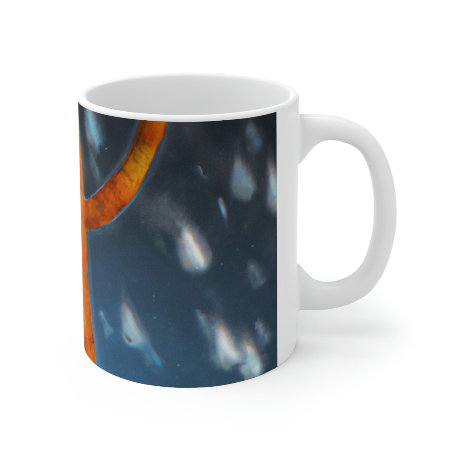 "Jubilant Jig in the Rain" - The Alien Ceramic Mug 11 oz