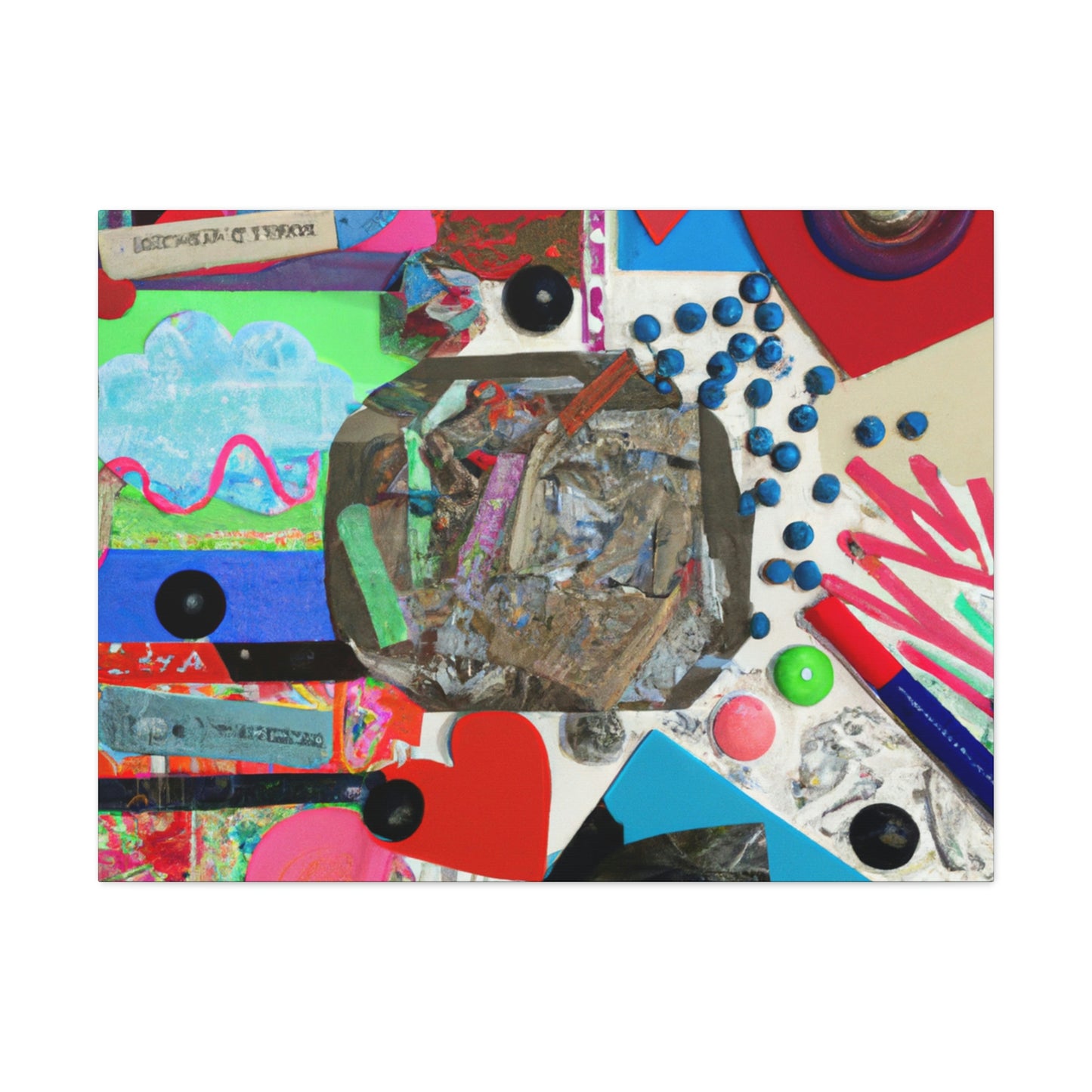 "Express Yourself: A Found Object Collage" - Canvas