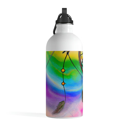 "A Galaxy of Dreams: A Colorful Dreamcatcher Captures Falling Stardust" - The Alien Stainless Steel Water Bottle