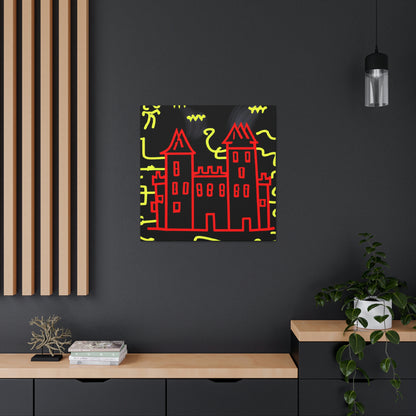 "A Haunted Shadow: The Dark Secrets of the Old Castle on a Gloomy Night" - The Alien Canva