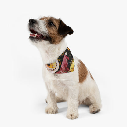 "Lone Sentry of the Sunflower Field" - The Alien Pet Bandana Collar