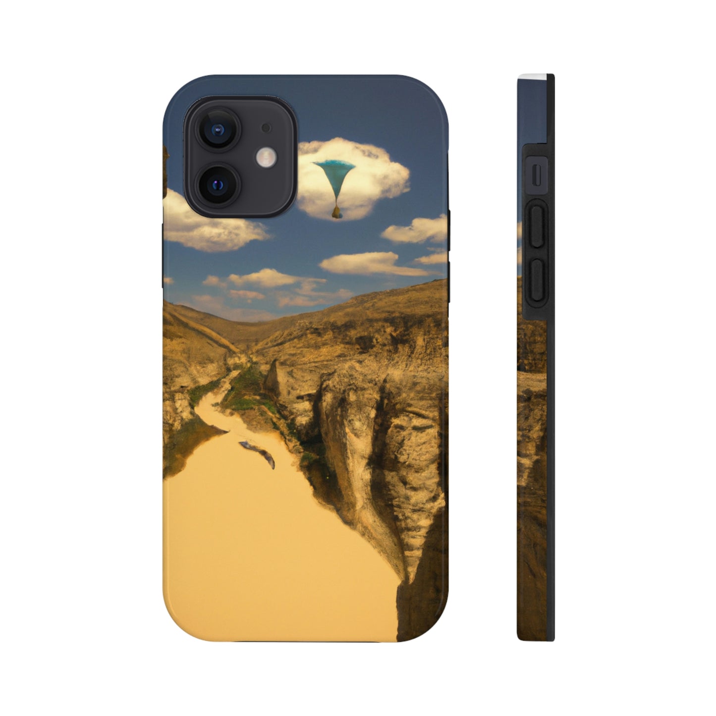 "Feline Flight Over the Grand Gulch" - Die Alien Tough Phone Cases