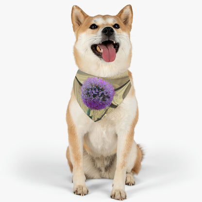 "A Blooming Miracle: Beauty in Chaos" - El collar de bandana para mascotas alienígenas