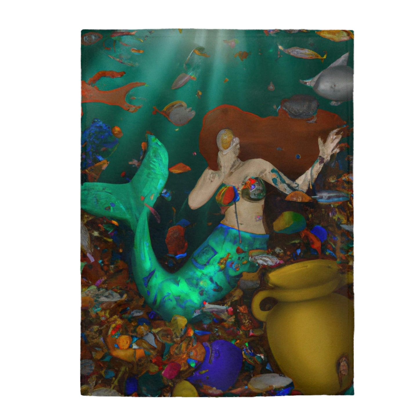 Aquatic Splendor - The Alien Velveteen Plush Blanket