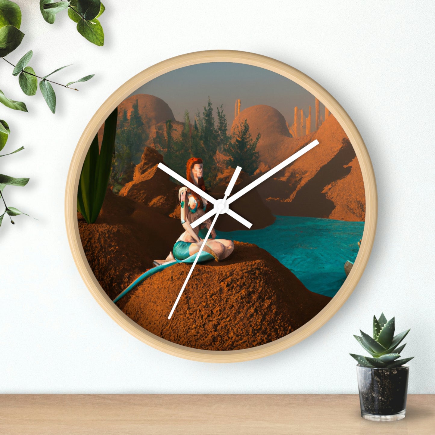 "Mermaid in the Mirage" - The Alien Wall Clock