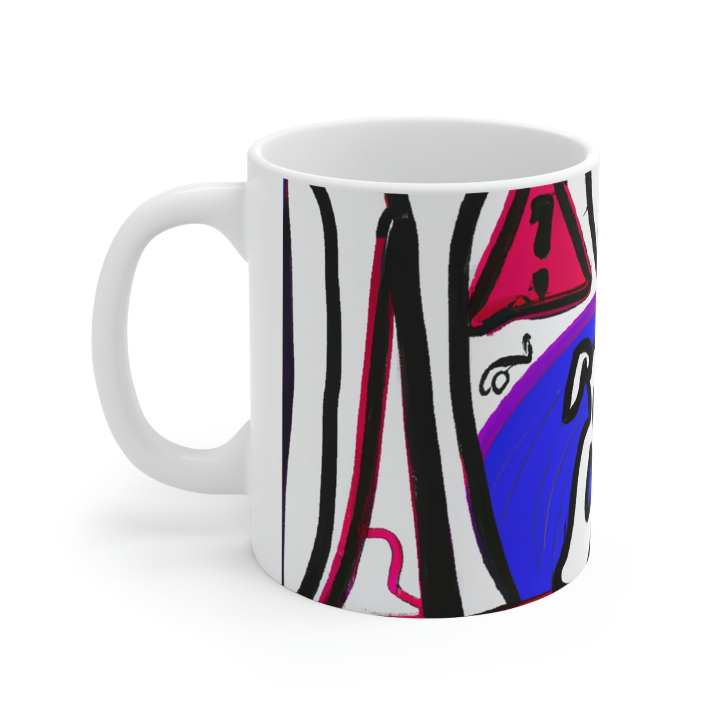 "Alone in the Park: Pondering Life's Challenges" - Taza de cerámica The Alien 11 oz