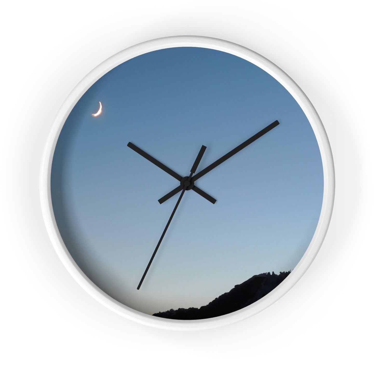 The Crescent Moon in Winter's Shadow - The Alien Wall Clock