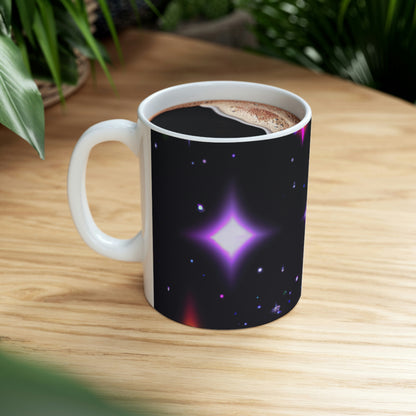 "Nighttime Galaxy of Colors" - The Alien Ceramic Mug 11 oz