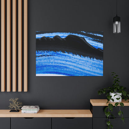 "Eine blau-schwarze Traumlandschaft" - Leinwand