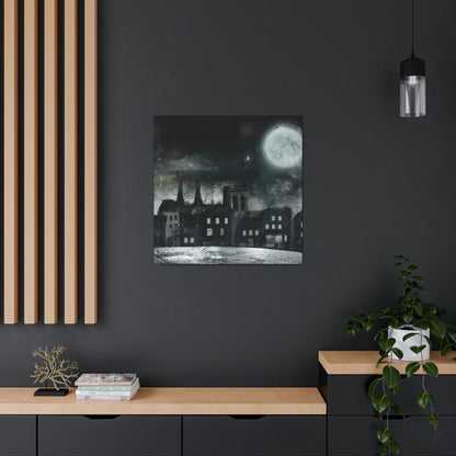 "Luminous Nocturne: A City Lit By Moonlight" - The Alien Canva