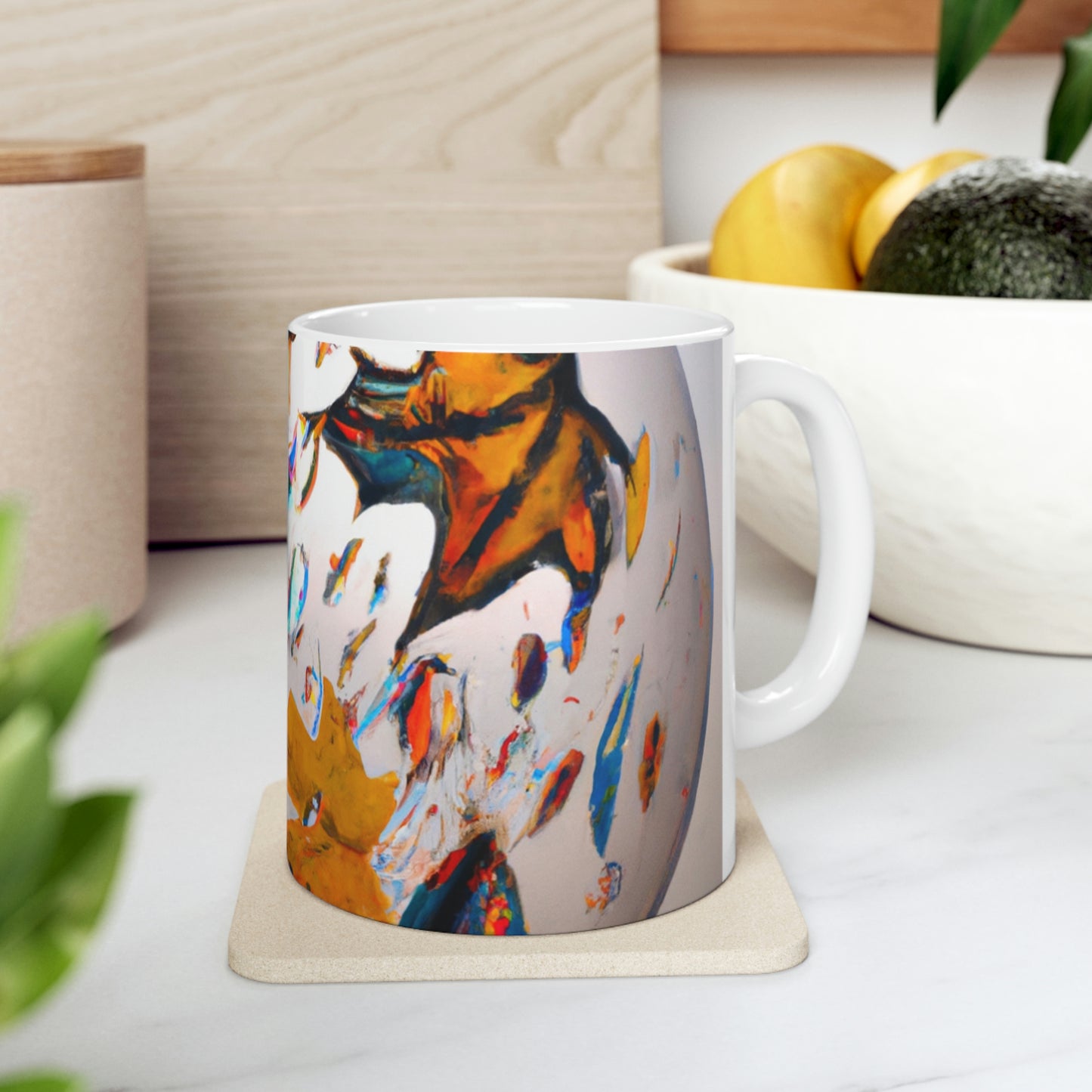 "Autumn in a Glass Globe" - The Alien Ceramic Mug 11 oz