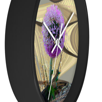 "A Blooming Miracle: Beauty in Chaos" - The Alien Wall Clock