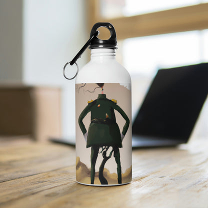 "Courage Against Despair: A Soldier's Triumph" - The Alien Stainless Steel Water Bottle