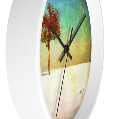 "Alone in the Snowy Meadow" - The Alien Wall Clock