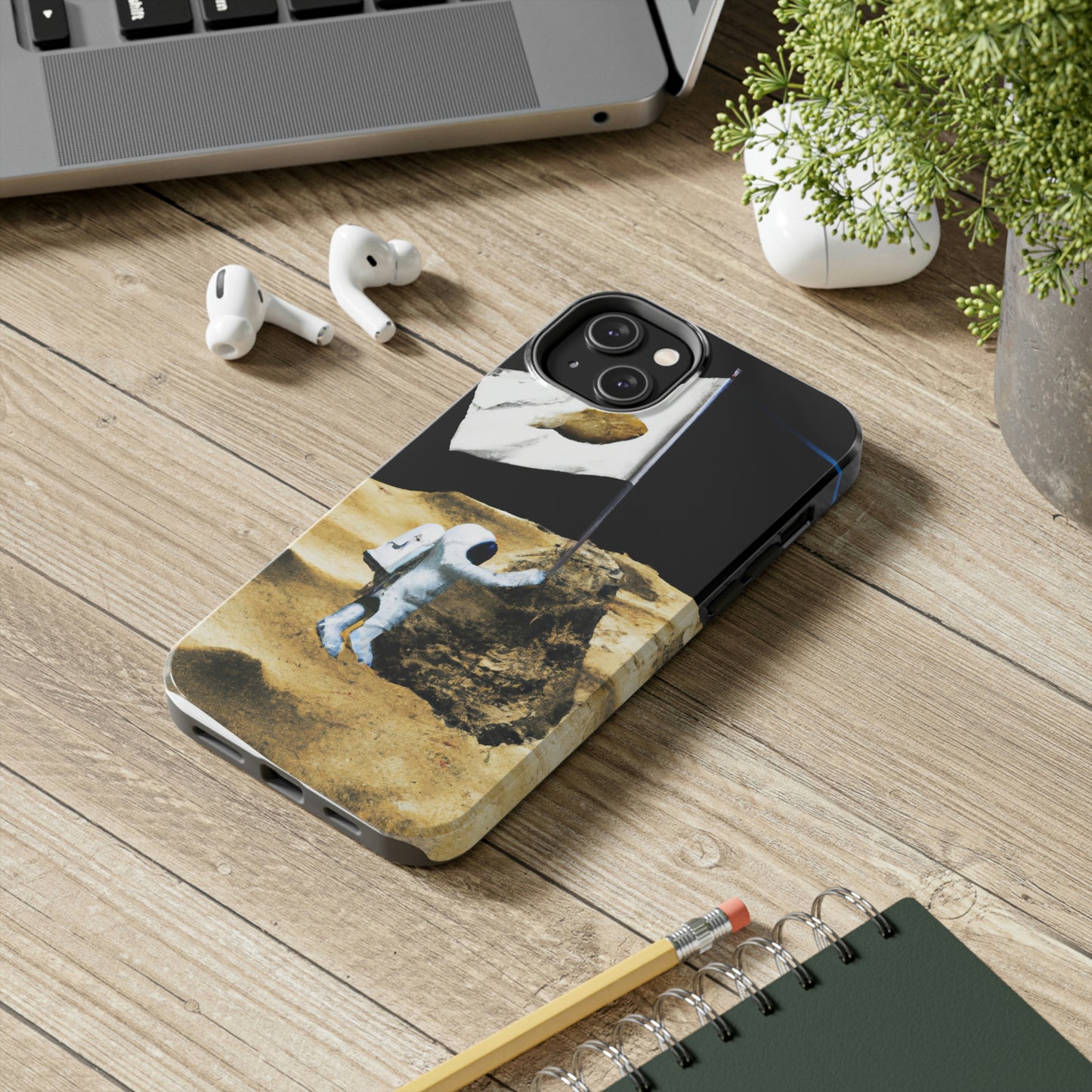 "Claiming Space: Das Pflanzen der Asteroidenflagge des Astronauten" - Die Alien Tough Phone Cases