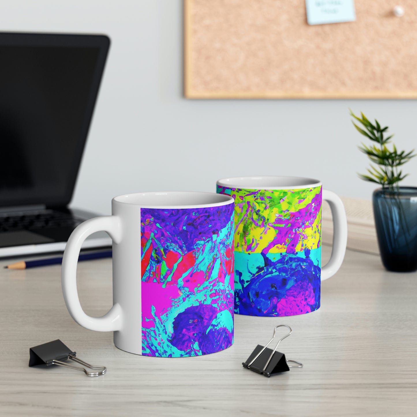 "A Rainbow of Feathered Friends" - The Alien Ceramic Mug 11 oz