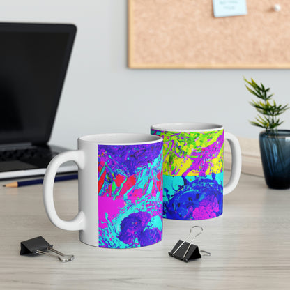 "A Rainbow of Feathered Friends" - Taza de cerámica The Alien 11 oz