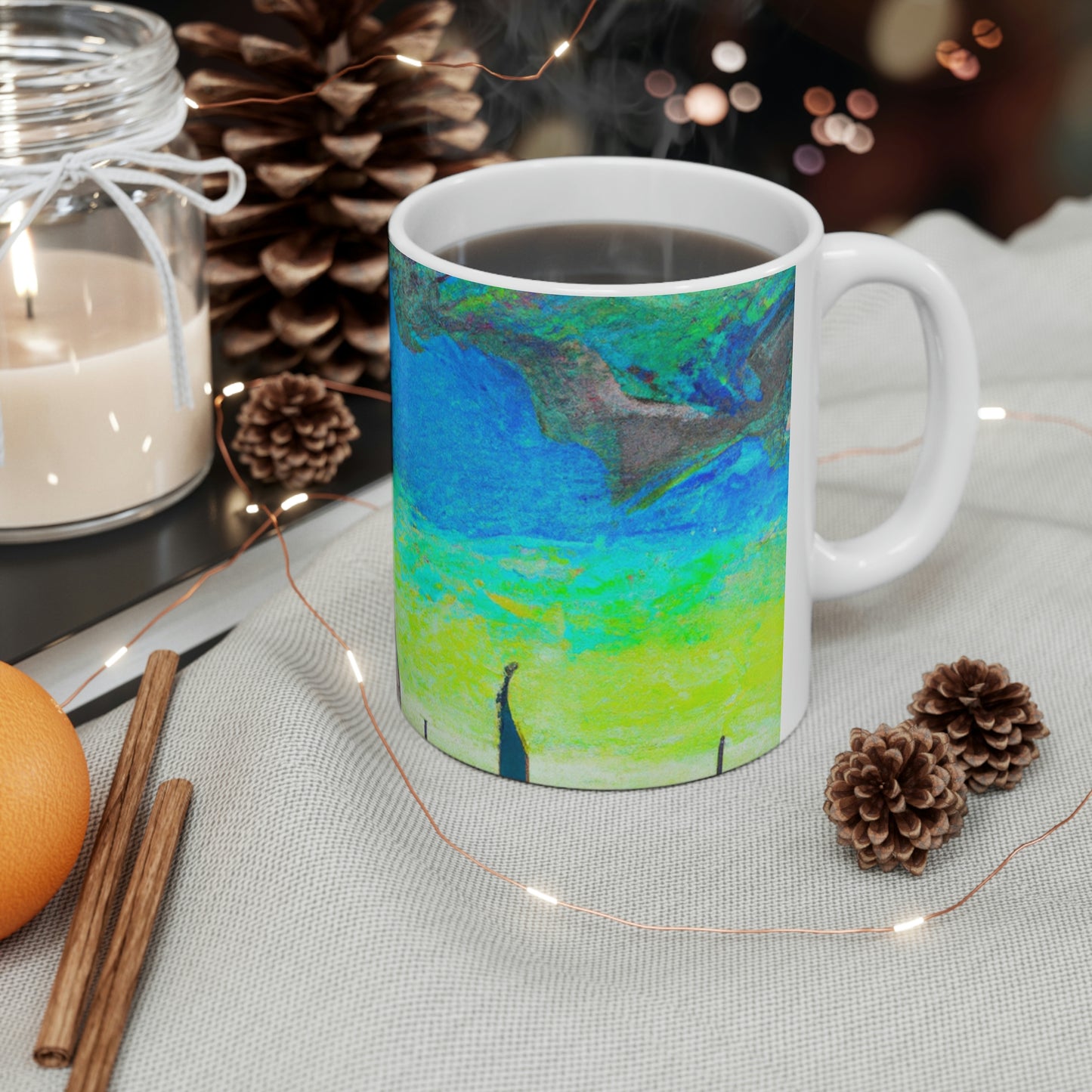 "Majestic Morning Reflections" - The Alien Ceramic Mug 11 oz