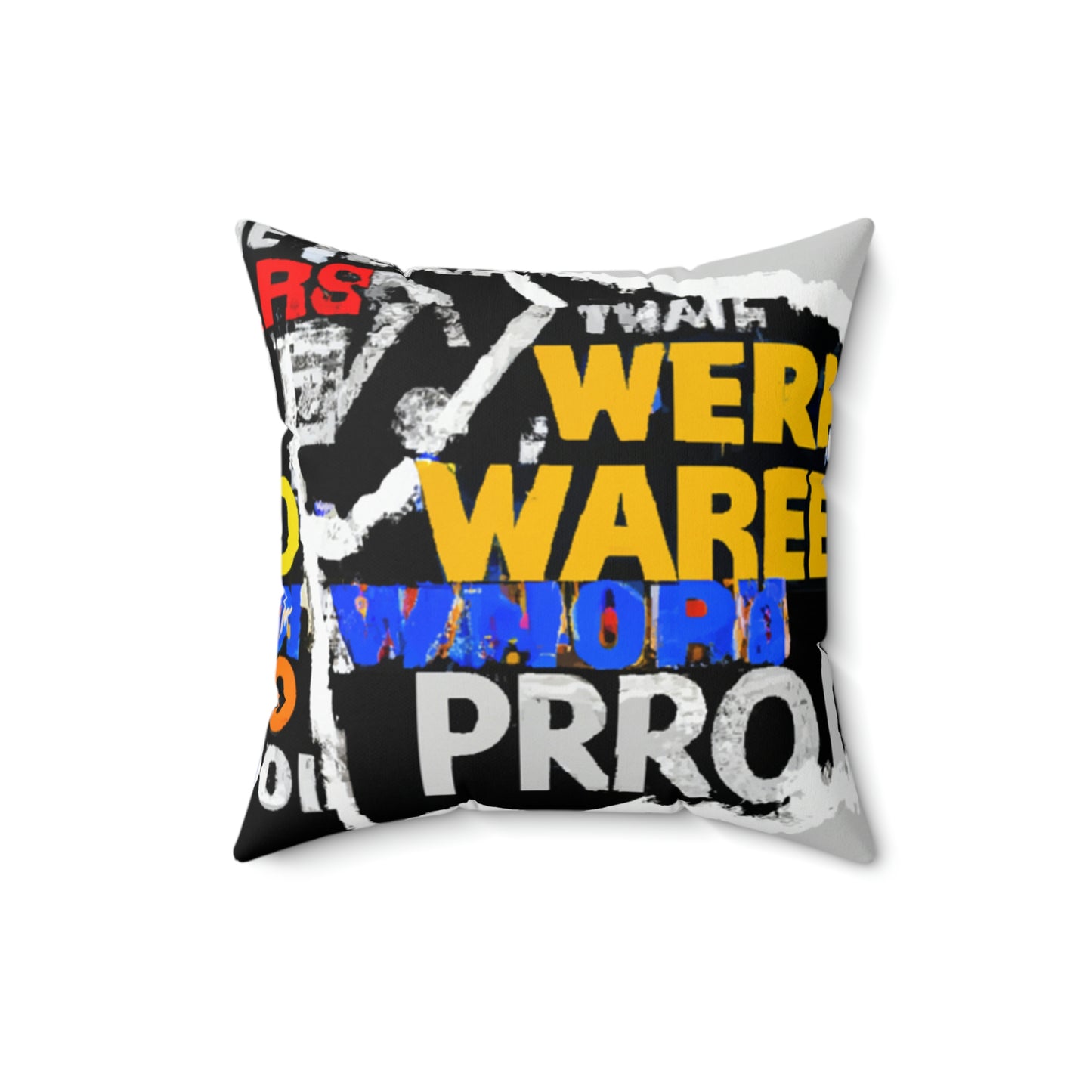 Superhero Word Pop Art - The Alien Square Pillow