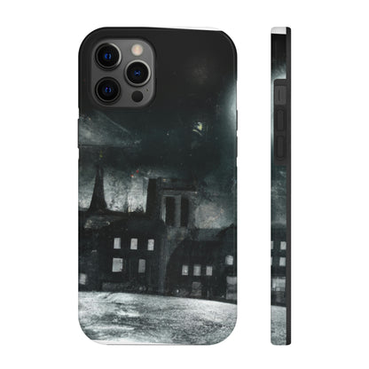 "Nocturno luminoso: una ciudad iluminada por la luz de la luna" - The Alien Tough Phone Cases